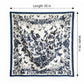35 Inch Butterfly Floral Square Scarf Lightweight Fashion Shawl Wrap Hair Scarf