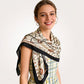 Large Equestrian Square Scarf 35 Inch Lightweight Fashion Neck Hair Shawl Wrap