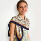 Large Equestrian Square Scarf 35 Inch Lightweight Fashion Neck Hair Shawl Wrap