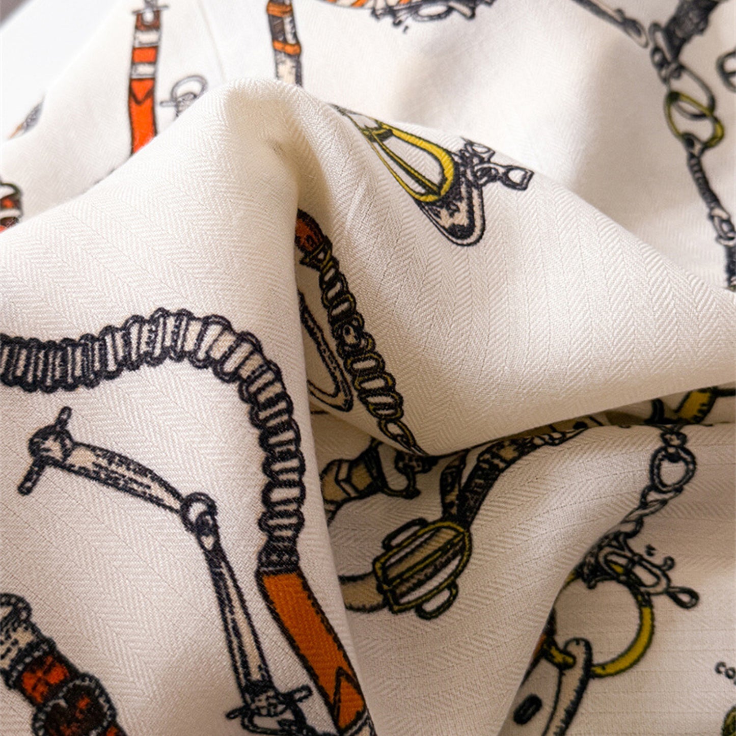 Large Equestrian Square Scarf 35 Inch Lightweight Fashion Neck Hair Shawl Wrap