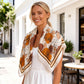 Large Floral Square Scarf 35 Inch Lightweight Fashion Head Neck Shawl Wrap