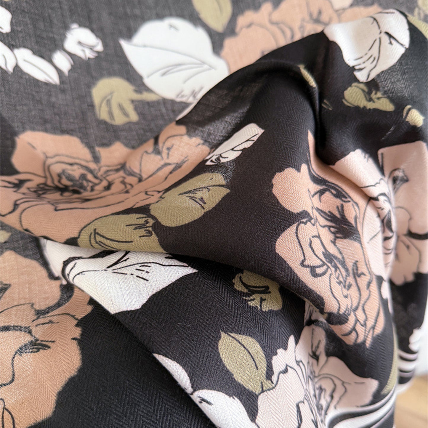 Large Floral Square Scarf 35 Inch Lightweight Fashion Head Neck Shawl Wrap