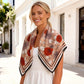 Large Floral Square Scarf 35 Inch Lightweight Fashion Head Neck Shawl Wrap