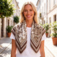 Large Botanical Square Scarf 35 Inch Lightweight Fashion Neck Hair Shawl Wrap