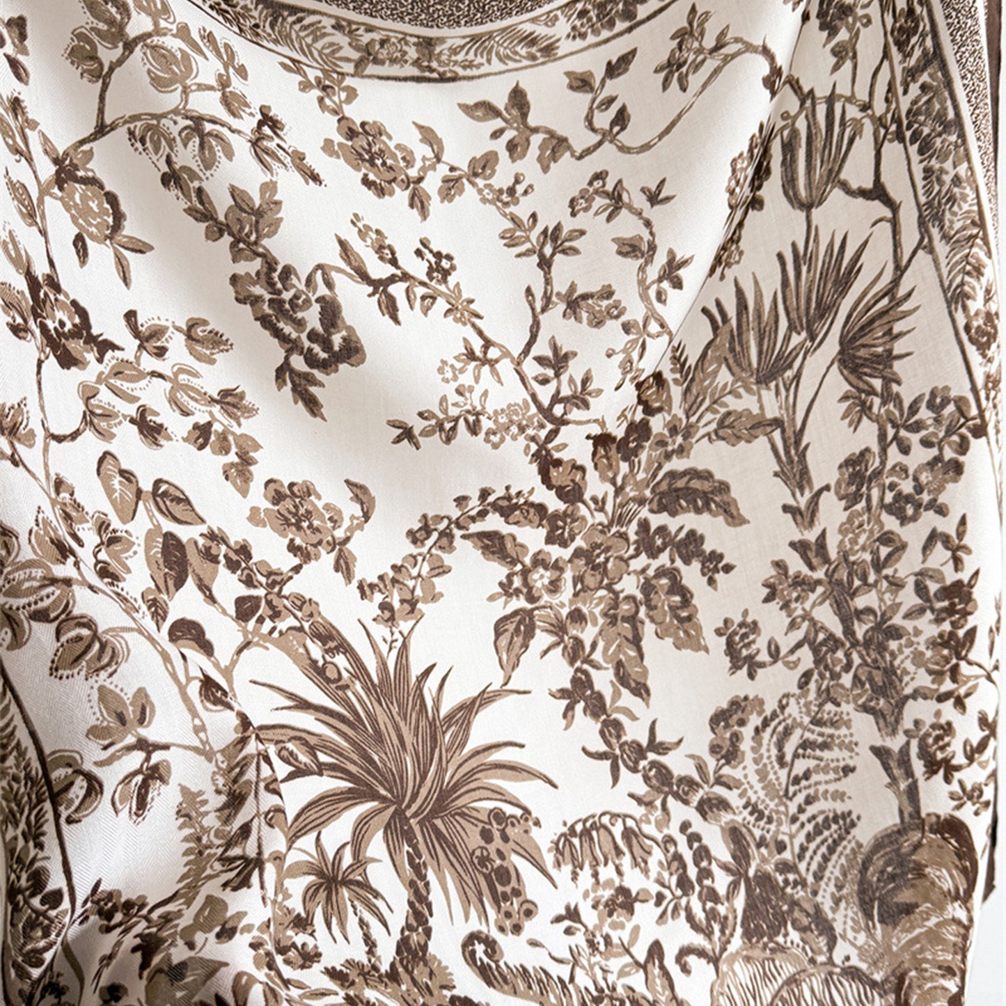 Large Botanical Square Scarf 35 Inch Lightweight Fashion Neck Hair Shawl Wrap