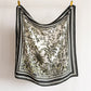 Large Botanical Square Scarf 35 Inch Lightweight Fashion Neck Hair Shawl Wrap