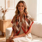 Large Abstract Square Scarf 35 Inch Lightweight Fashion Neck Hair Shawl Wrap