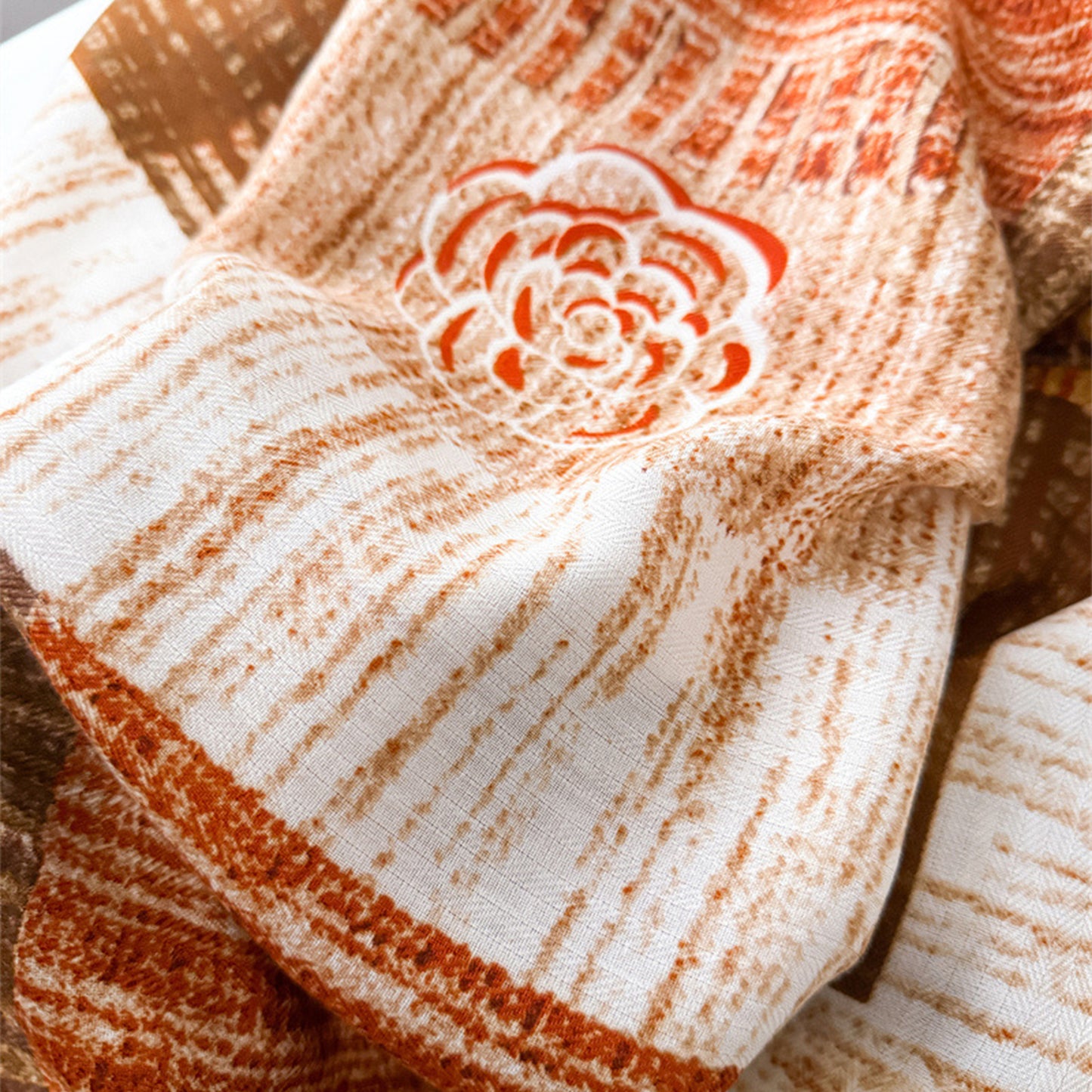 Large Abstract Square Scarf 35 Inch Lightweight Fashion Neck Hair Shawl Wrap