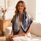 Large Abstract Square Scarf 35 Inch Lightweight Fashion Neck Hair Shawl Wrap