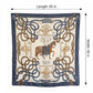 Horse Print Large Square Scarf Lightweight Neck Hair Shawl Wrap 35 x 35 Inch