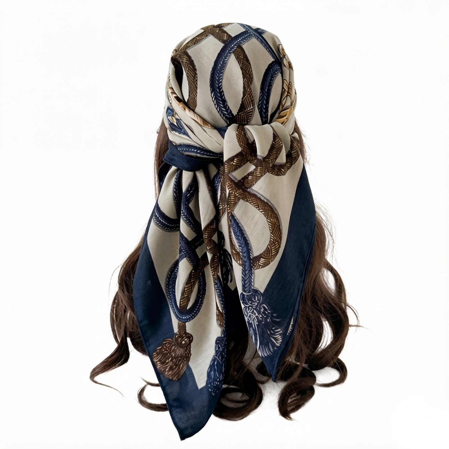 Horse Print Large Square Scarf Lightweight Neck Hair Shawl Wrap 35 x 35 Inch
