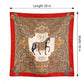Horse Print Large Square Scarf Lightweight Neck Hair Shawl Wrap 35 x 35 Inch