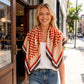 Checkered Large Square Scarf Lightweight Head Neck Hair Wrap 35 Inch