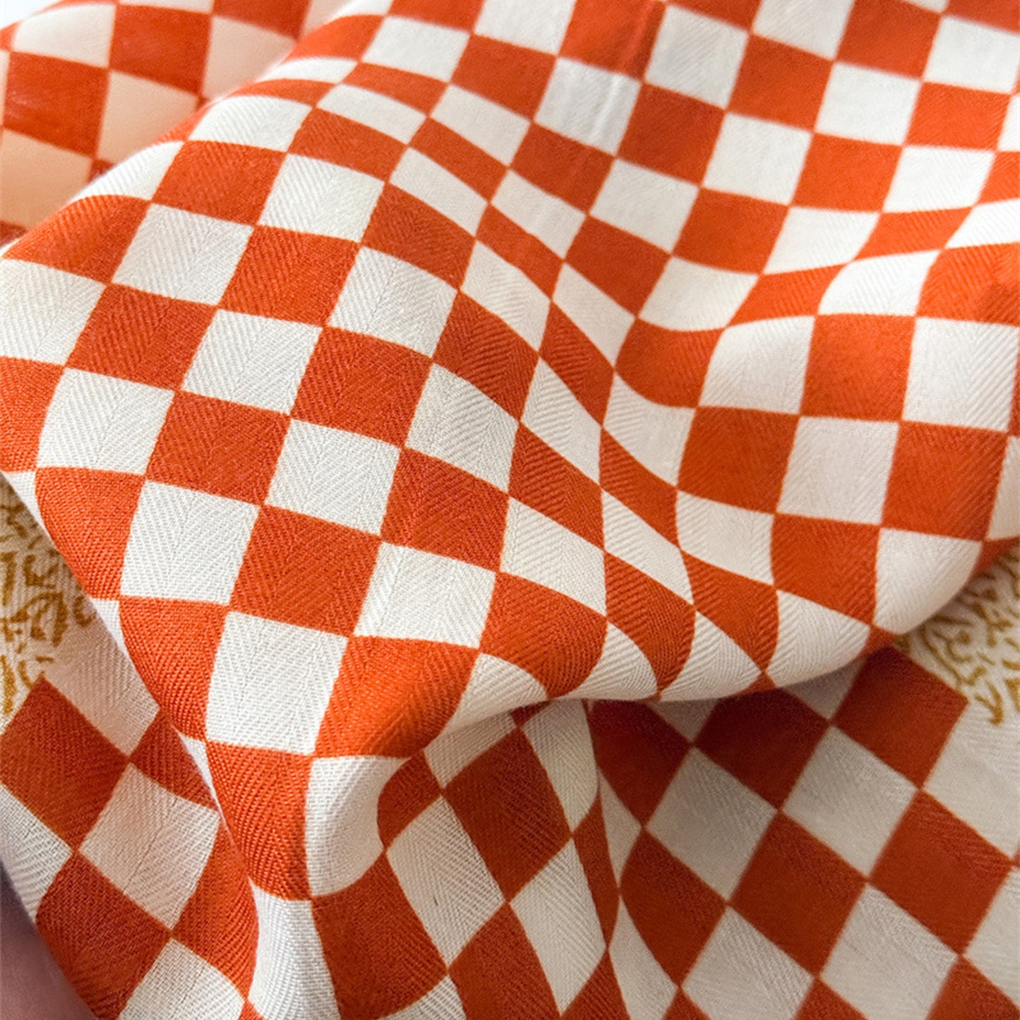 Checkered Large Square Scarf Lightweight Head Neck Hair Wrap 35 Inch