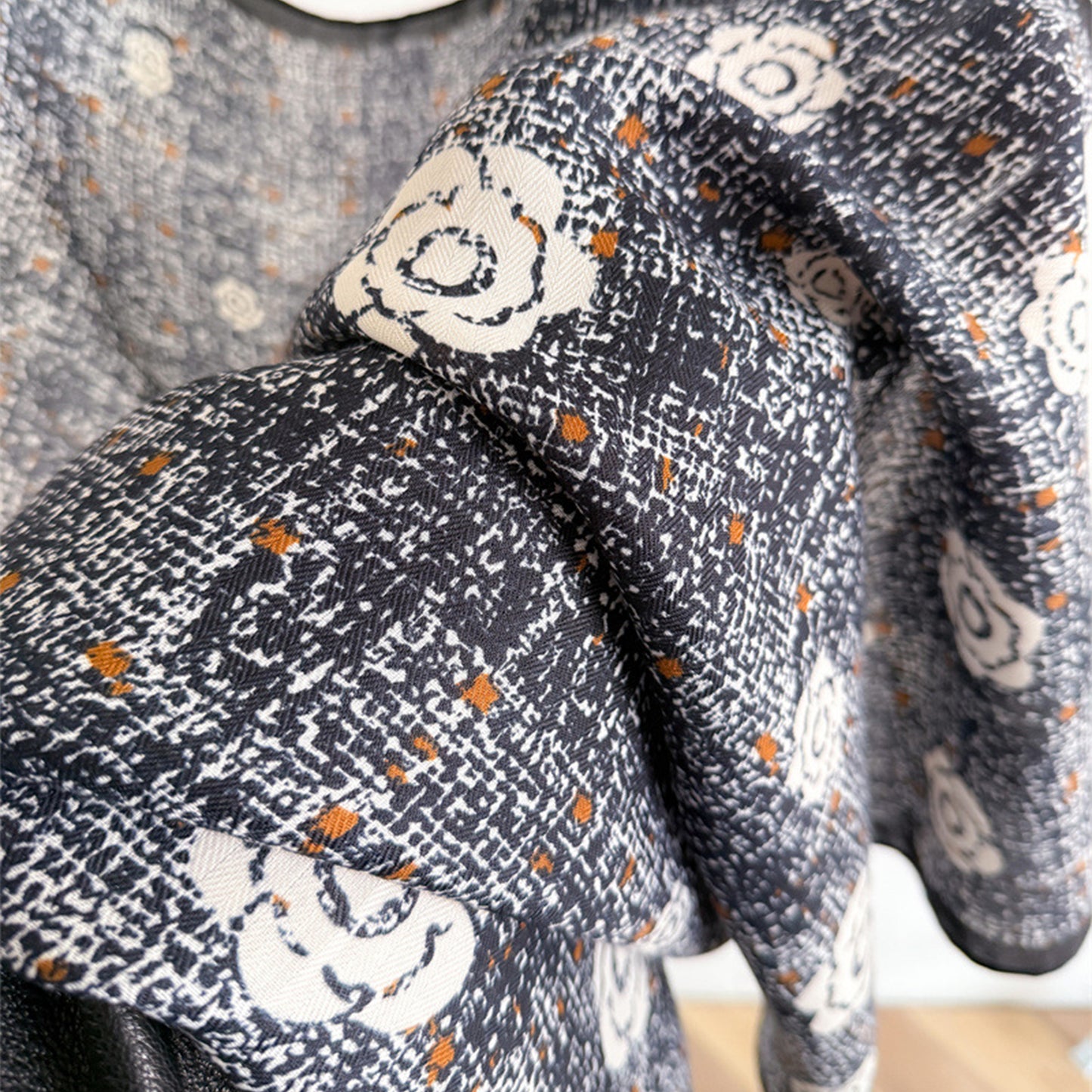 Floral Large Square Scarf Lightweight Head Neck Hair Wrap Shawl 35 Inch