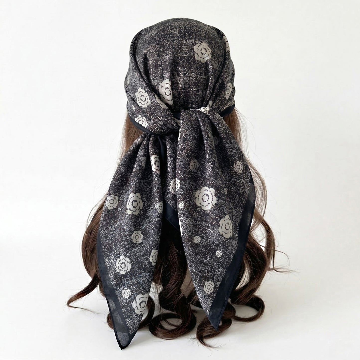 Floral Large Square Scarf Lightweight Head Neck Hair Wrap Shawl 35 Inch