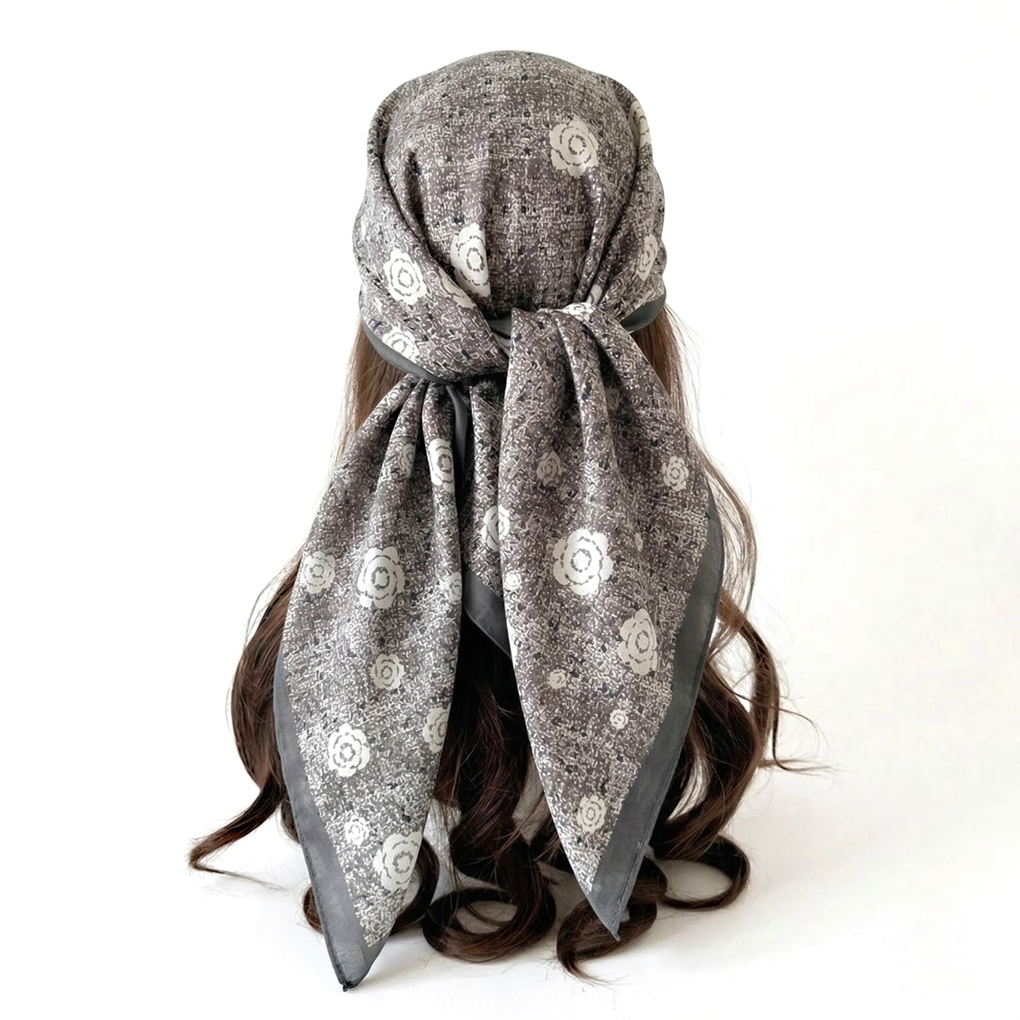 Floral Large Square Scarf Lightweight Head Neck Hair Wrap Shawl 35 Inch