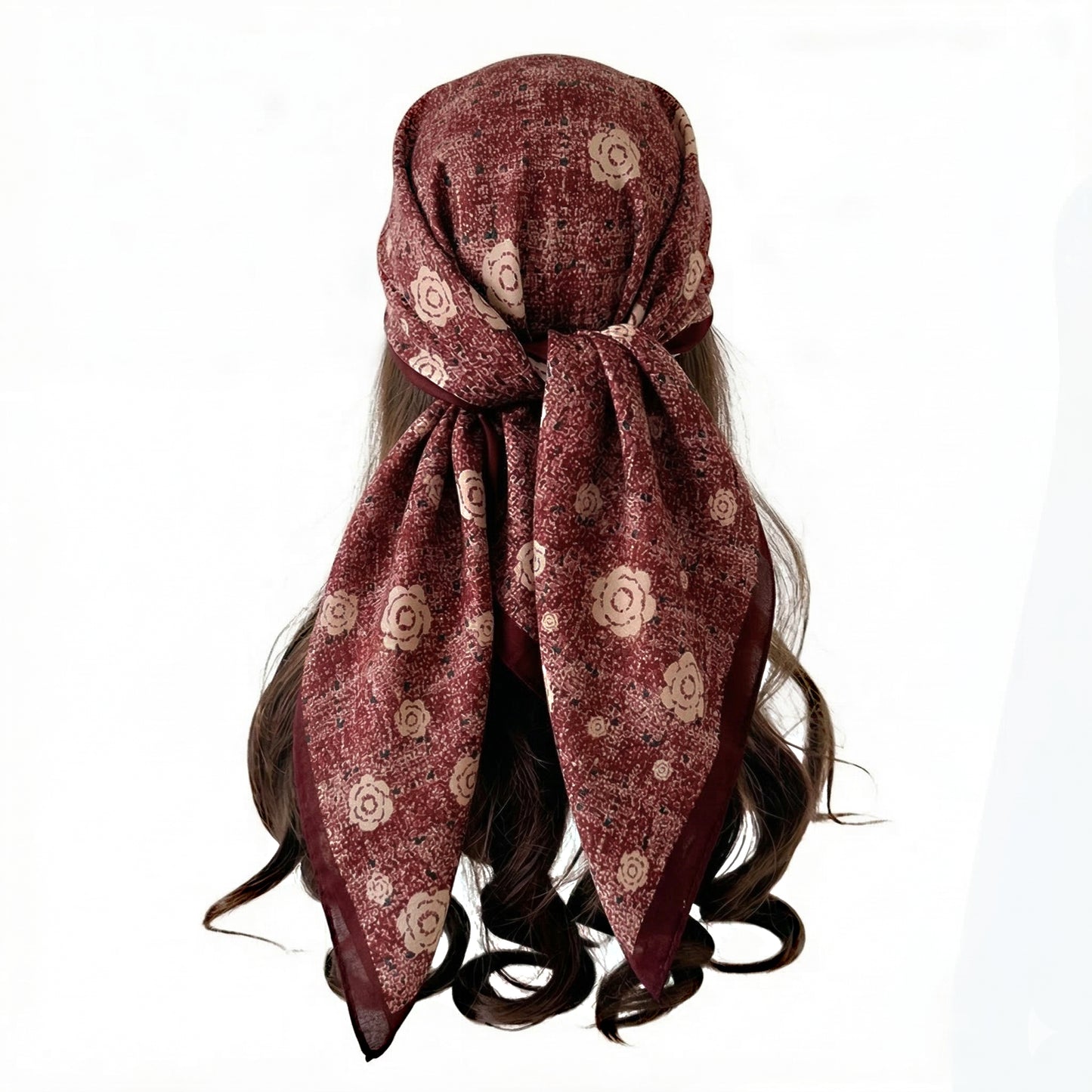 Floral Large Square Scarf Lightweight Head Neck Hair Wrap Shawl 35 Inch