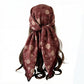 Floral Large Square Scarf Lightweight Head Neck Hair Wrap Shawl 35 Inch
