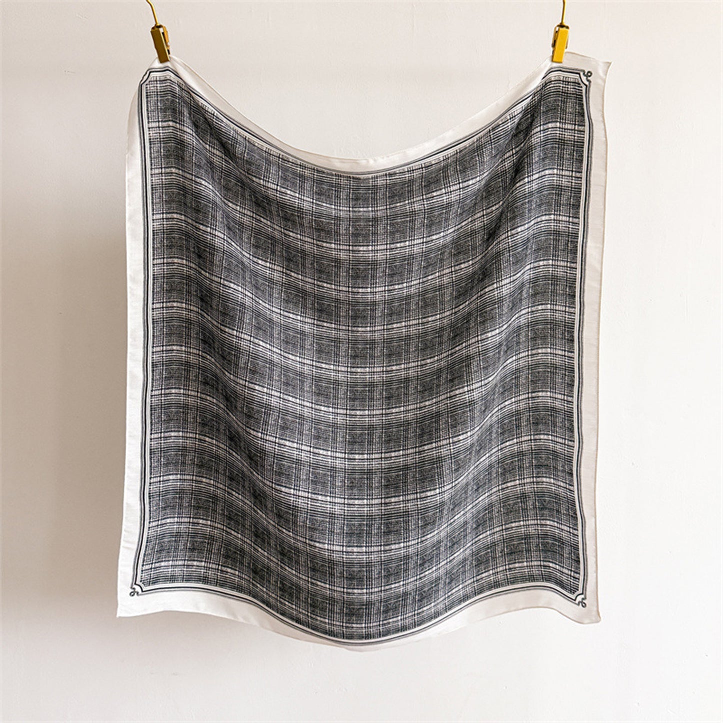 Plaid Large Square Scarf Lightweight Head Neck Hair Wrap Shawl 35 Inch