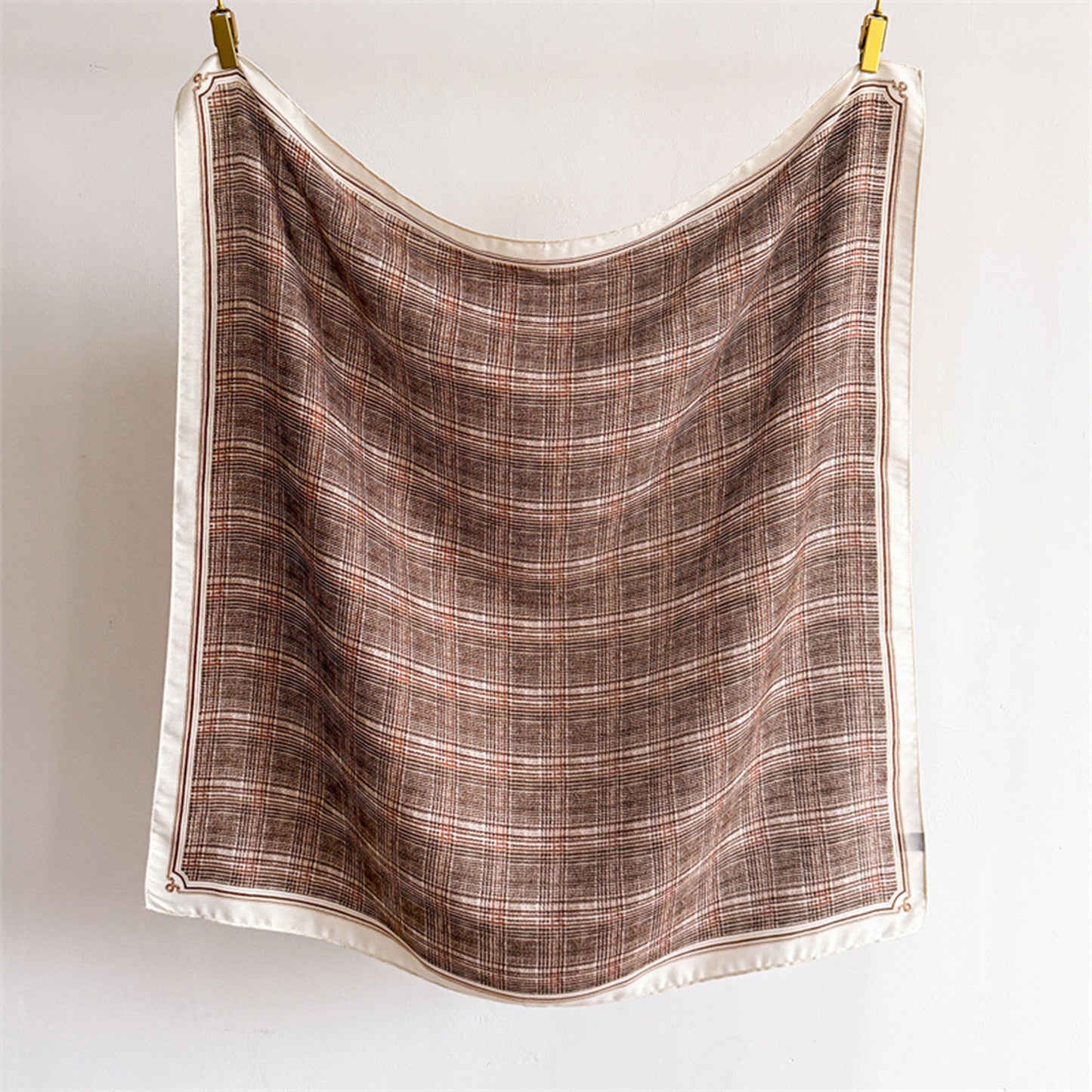 Plaid Large Square Scarf Lightweight Head Neck Hair Wrap Shawl 35 Inch