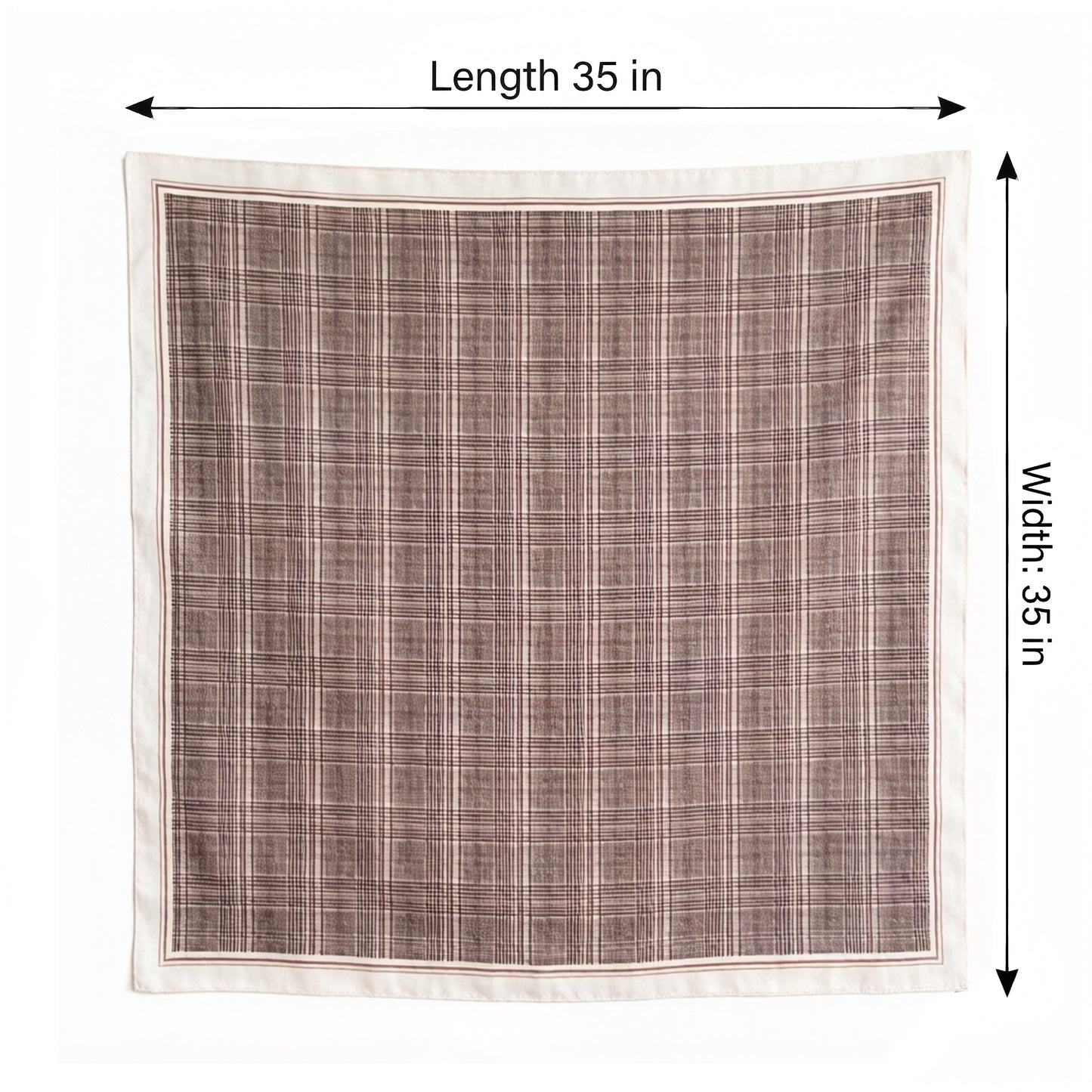 Plaid Large Square Scarf Lightweight Head Neck Hair Wrap Shawl 35 Inch
