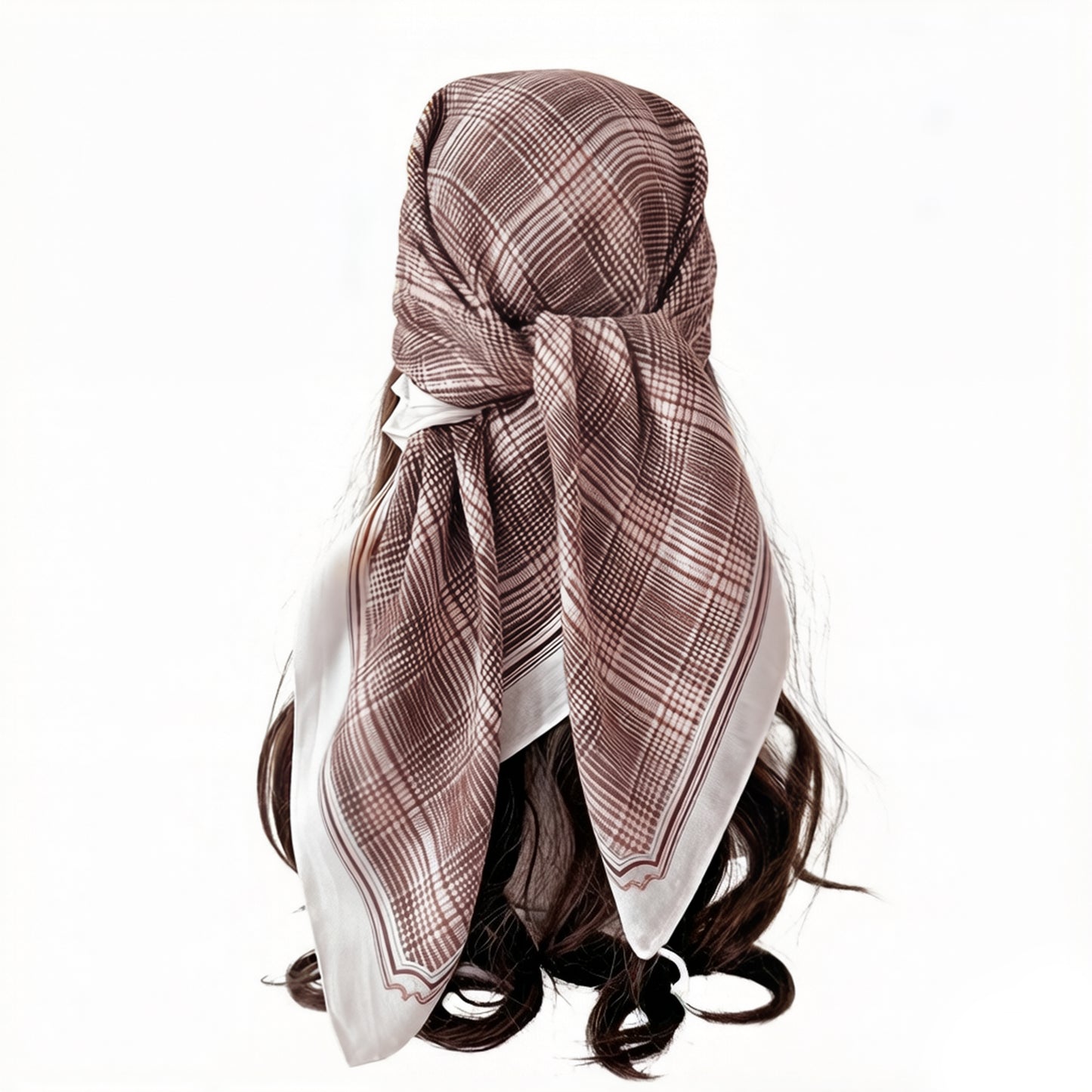 Plaid Large Square Scarf Lightweight Head Neck Hair Wrap Shawl 35 Inch