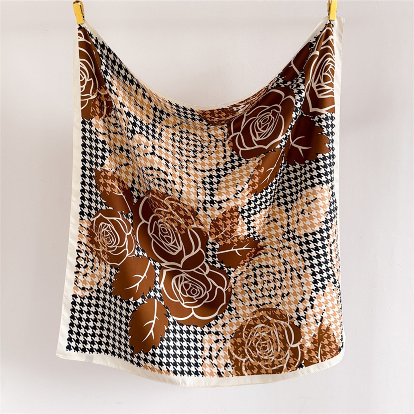 Floral Large Square Scarf Lightweight Head Neck Hair Wrap Shawl 35 Inch
