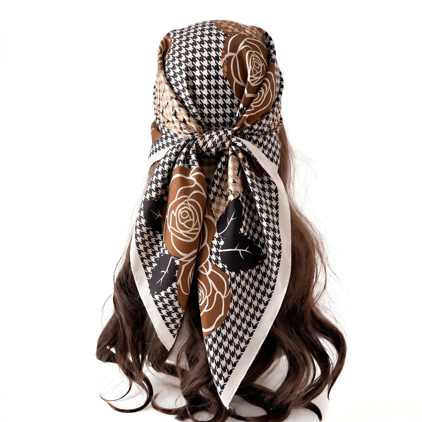 Floral Large Square Scarf Lightweight Head Neck Hair Wrap Shawl 35 Inch