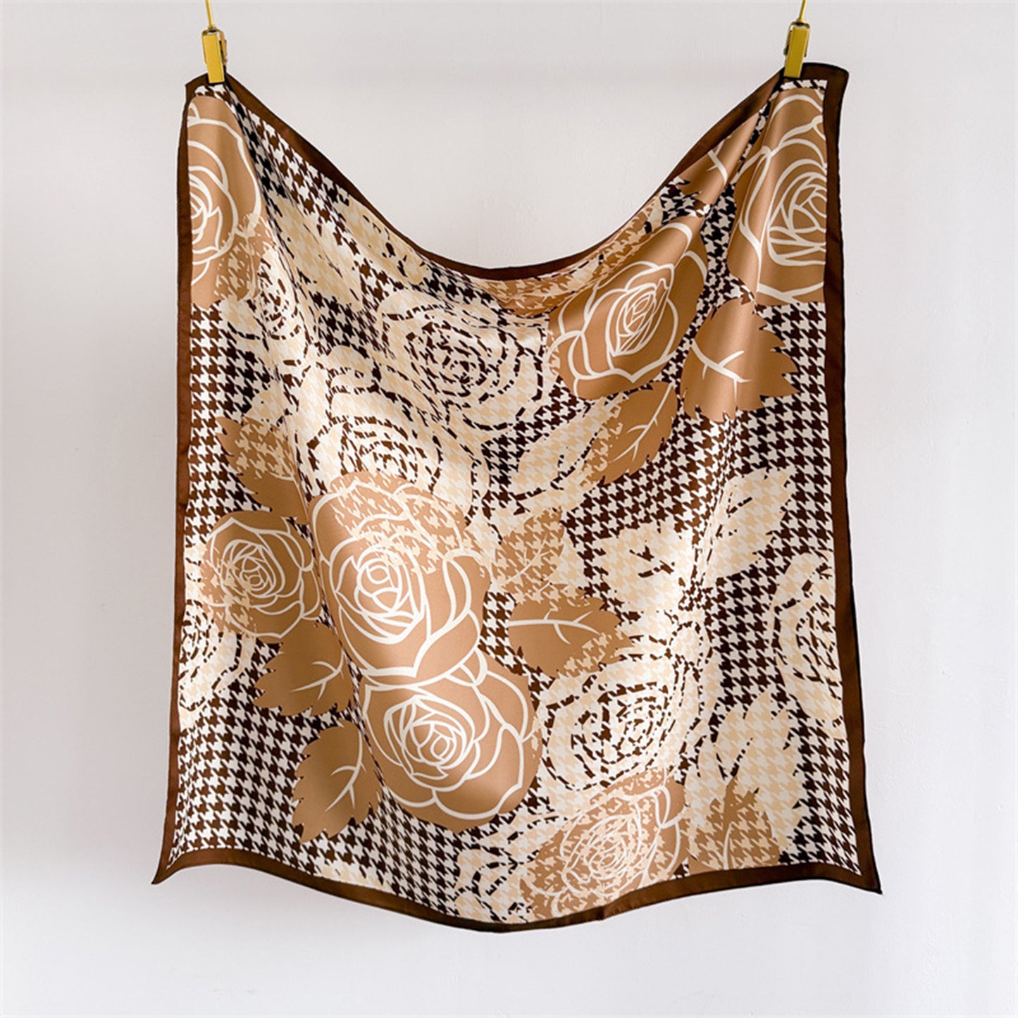 Floral Large Square Scarf Lightweight Head Neck Hair Wrap Shawl 35 Inch