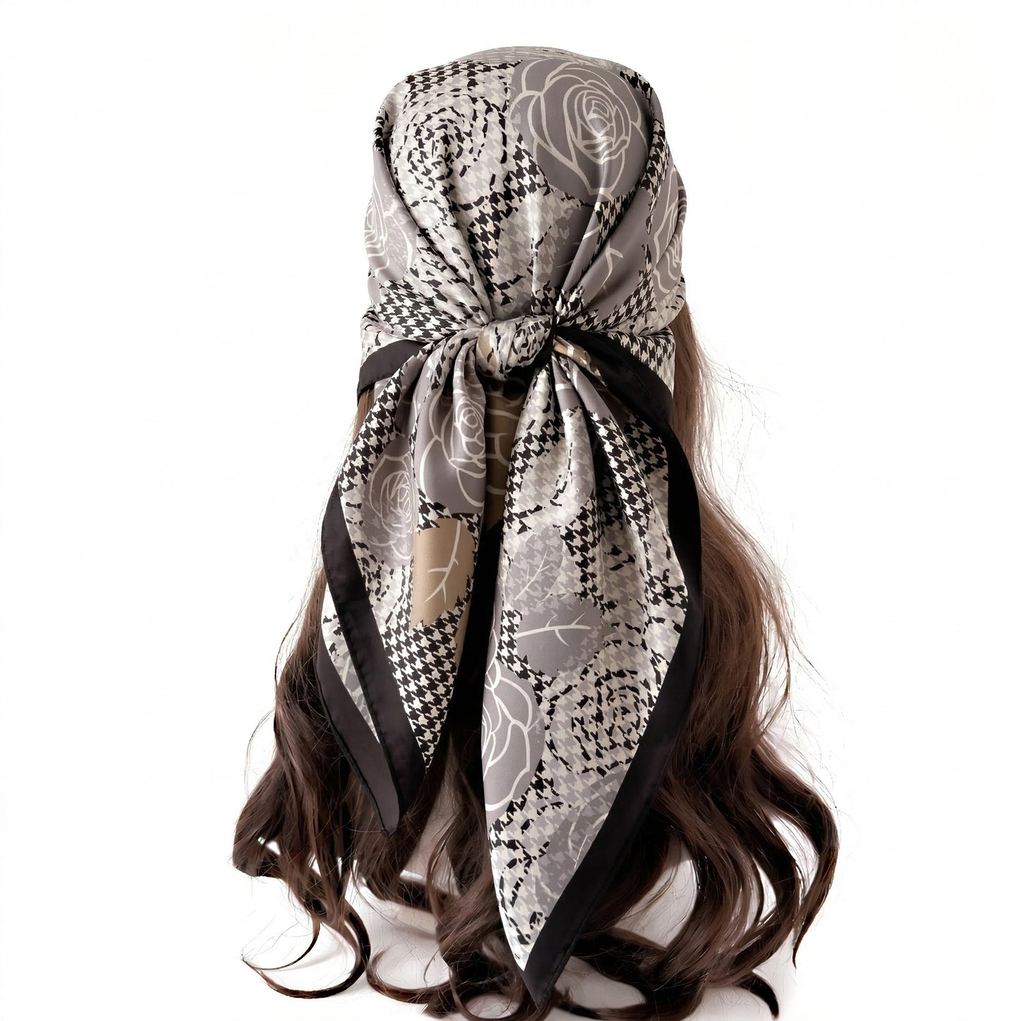 Floral Large Square Scarf Lightweight Head Neck Hair Wrap Shawl 35 Inch