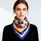 Square Satin Scarf Floral Lemon Print Lightweight Hair Neck Accessory