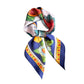 Square Satin Scarf Floral Lemon Print Lightweight Hair Neck Accessory