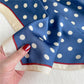 Polka Dot Square Satin Scarf Lightweight Hair Neck Fashion Accessory