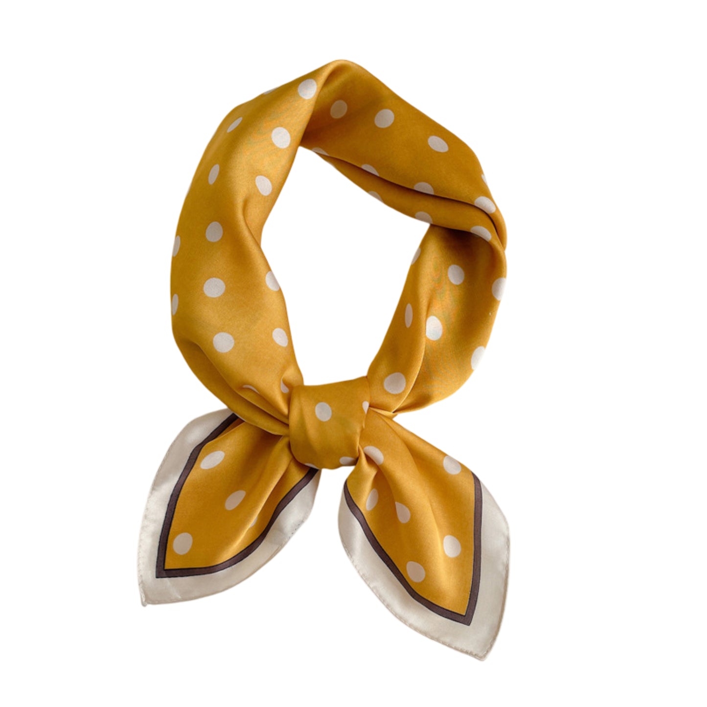 Polka Dot Square Satin Scarf Lightweight Hair Neck Fashion Accessory