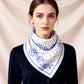 Paisley Cherry Print Square Satin Scarf Lightweight Hair Neck Accessory