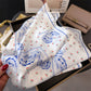 Paisley Cherry Print Square Satin Scarf Lightweight Hair Neck Accessory