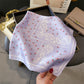 Paisley Cherry Print Square Satin Scarf Lightweight Hair Neck Accessory