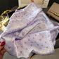Paisley Cherry Print Square Satin Scarf Lightweight Hair Neck Accessory
