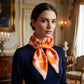 Abstract Print Square Satin Scarf Lightweight Hair Neck Accessory