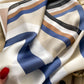 Geometric Color Block Square Satin Scarf Lightweight Hair Neck Accessory