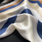 Geometric Color Block Square Satin Scarf Lightweight Hair Neck Accessory