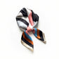 Geometric Color Block Square Satin Scarf Lightweight Hair Neck Accessory