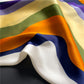 Geometric Color Block Square Satin Scarf Lightweight Hair Neck Accessory