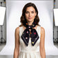Floral Print Square Satin Scarf Lightweight Soft Hair Neck Accessory