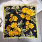 Floral Satin Square Scarf Lightweight Soft Hair Neck Wrap Accessory