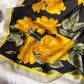 Floral Satin Square Scarf Lightweight Soft Hair Neck Wrap Accessory