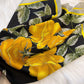 Floral Satin Square Scarf Lightweight Soft Hair Neck Wrap Accessory