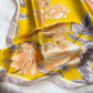 Floral Satin Square Scarf Lightweight Soft Hair Neck Wrap Accessory