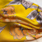 Floral Satin Square Scarf Lightweight Soft Hair Neck Wrap Accessory